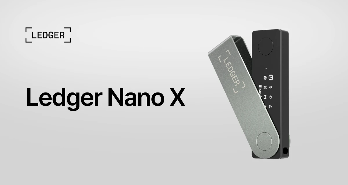 Ledger Nano X hardware wallet, manufacturer product photo
